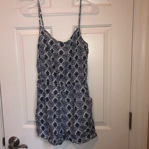 Divided H&M Blue & White Romper Size 6 NWT